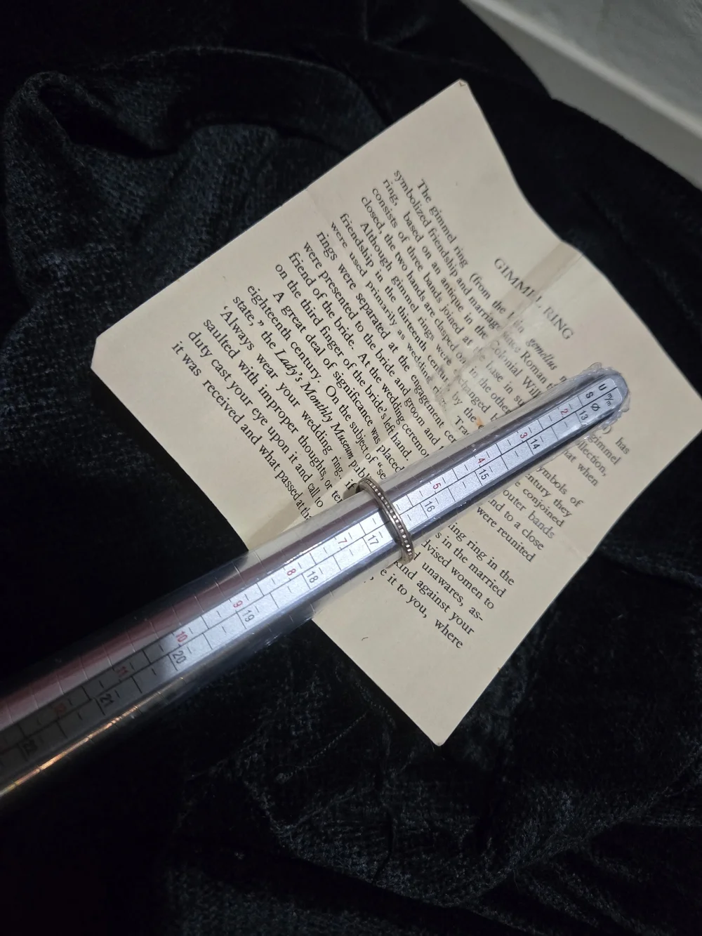 Antique Gimmel Ring With Paper - Picture 3 of 10